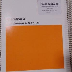 Daewoo Solar 220LC-III Operator and Maintenance Manual