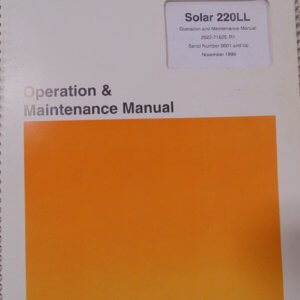 Daewoo Solar 220LL Operator and Maintenance Manual