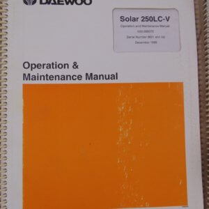 Daewoo Solar 250LC-V Operator and Maintenance Manual