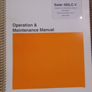 Daewoo Solar 450LC-V Excavator Operator and Maintenance Manual
