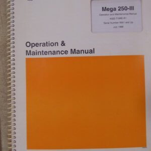 Daewoo Mega 250-III Excavator Operator and Maintenance Manual