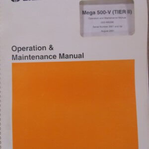 Daewoo Mega 500-V (Tier II) Excavator Operator and Maintenance Manual