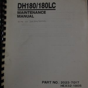 Daewoo DH180/180LC Excavator Maintenance Manual