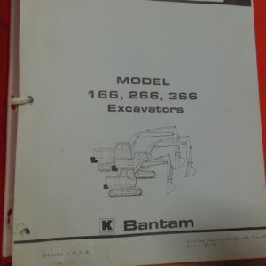 Koehring 166, 266, 366 Excavator Operator Manual