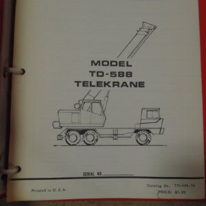 Koehring TD-588 Telekrane Parts Manual