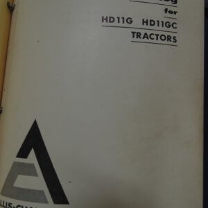 Allis Chalmers HDHG & HD11GC Tractor Parts Manual
