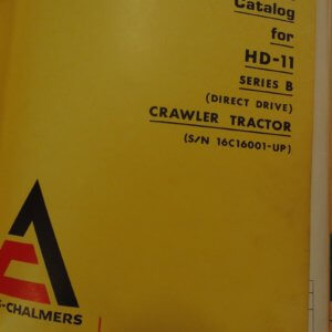 Allis Chalmers HD11 Series B Direct Drive Crawler Tractor Parts Manual