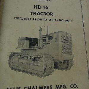 Allis Chalmers HD16 Tractor Parts Manual