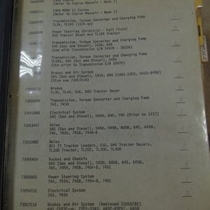 Allis Chalmers Wheel Loader Book 1 545, 545H, 605, 645, 745, 745H Including B Series Complete Service Manual