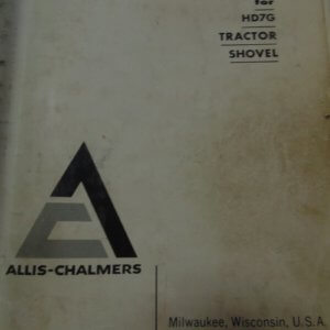 Allis Chalmers HD7G Tractor Shovel Parts Manual