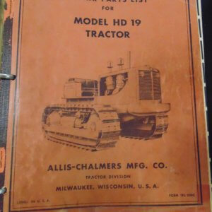 Allis Chalmers Model HD19 Tractor Parts Manual