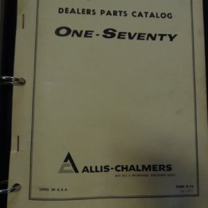 Allis Chalmers 170 Tractor Parts Manual