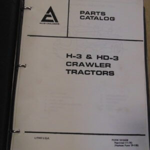 Allis Chalmers H-3, HD-3 Crawler Tractor Parts Manual