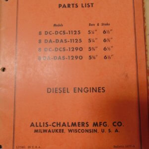 Allis Chalmers Diesel Engines Parts Manual
