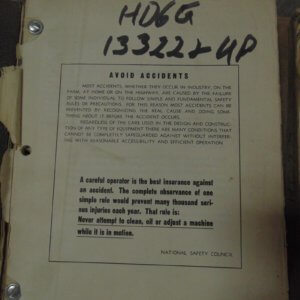 Allis Chalmers HD6G Diesel Tractor Shovel Operator Manual