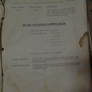 Allis Chalmers HD7G Tractor Shovel Operator, Service and Parts Manual