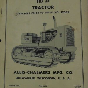 Allis Chalmers HD21 Tractor Parts Manual