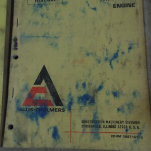 Allis Chalmers 2900 Engine Mark II Service Manual