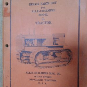 Allis Chalmers Model L Tractor Parts Manual