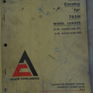 Allis Chalmers 745H Wheel Loader Parts Manual