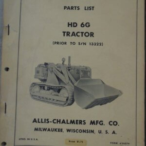 Allis Chalmers HD6G Tractor Parts Manual