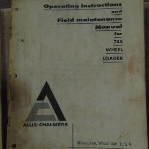Allis Chalmers 746 Wheel Loader Operator Manual