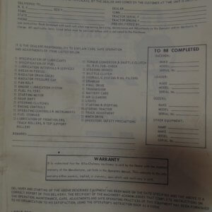 Allis Chalmers HD-4 Crawler Tractor Service Manual