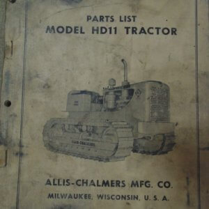 Allis Chalmers Model HD11 Tractor Parts Manual