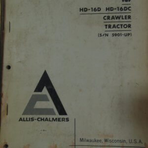 Allis Chalmers HD-16D, HD16DC Crawler Tractor Parts Manual