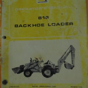 Allis Chalmers 816 Backhoe Loader Service, Operator and Parts Manual