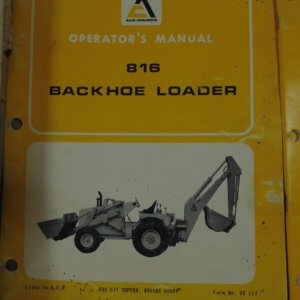 Allis Chalmers 816 Backhoe Loader Operator Manual