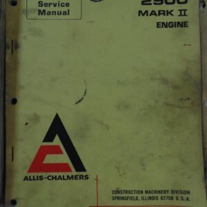 Allis Chalmers 2900 Mark II Engine Service Manual