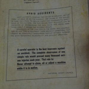 Allis Chalmers TL14 Gasoline Tractor Loader Operator Manual