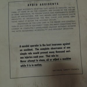 Allis Chalmers Model TS-160 Motor Scraper Operator Manual