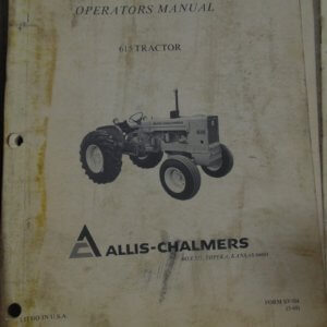 Allis Chalmers 615 Tractor Operator Manual