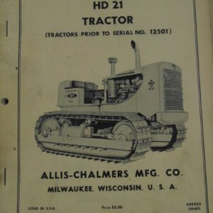 Allis Chalmers HD21 Tractor Parts Manual