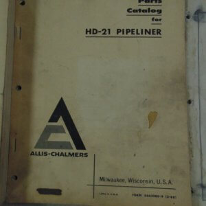Allis Chalmers HD21 Pipeliner Parts Manual