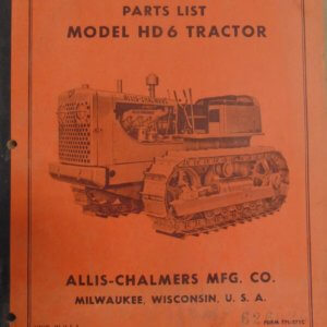 Allis Chalmers Model HD6 Tractor Parts Manual