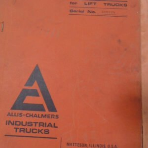 Allis Chalmers Lift Truck Parts Manual