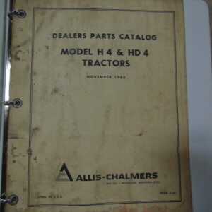 Allis Chalmers Model H4 & HD4 Tractors Parts Manual