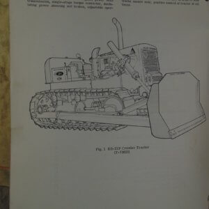 Allis Chalmers Model HD-21P Crawler Tractor Operator Manual