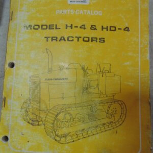 Allis Chalmers Model H4 & HD4 Tractor Parts Manual
