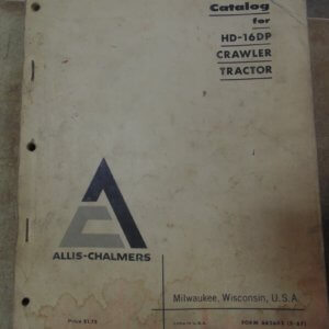 Allis Chalmers HD-16DP Crawler Tractor Parts Manual