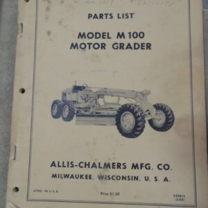 Allis Chalmers Model M100 Motor Grader Parts Manual