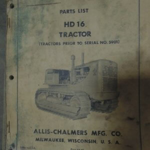 Allis Chalmers HD16 Tractor Parts Manual