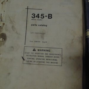 Fiat Allis 345B Wheel Loader Parts Manual