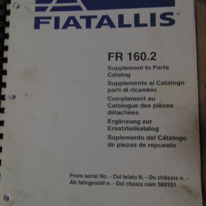 Fiat Allis FR160.2 Wheel Loader Parts Manual