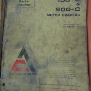 Allis Chalmers 150C & 200C Motor Graders Parts Manual