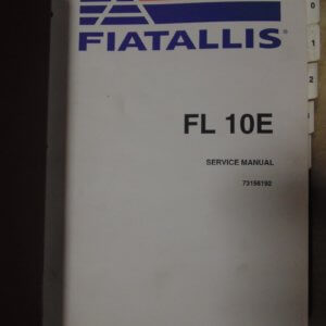 Fiat Allis FL10E Wheel Loader Service Manual