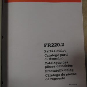 Fiat Allis FR220.2 Wheel Loader Parts Manual